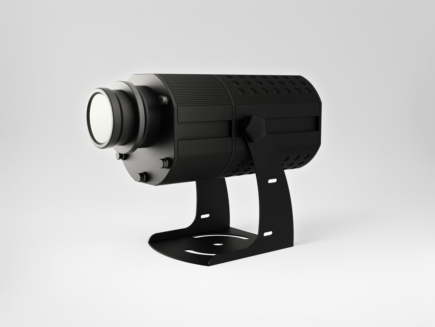 Black 40 watt outdoor gobo projector.