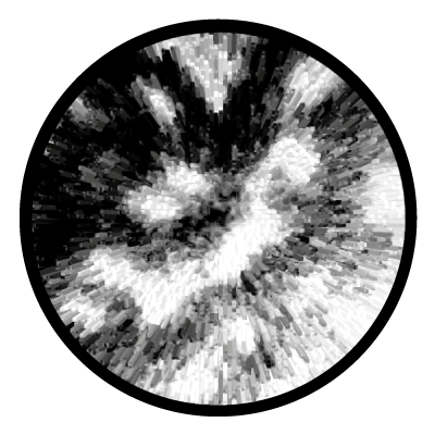 Greyscale extrusion abstract gobo.