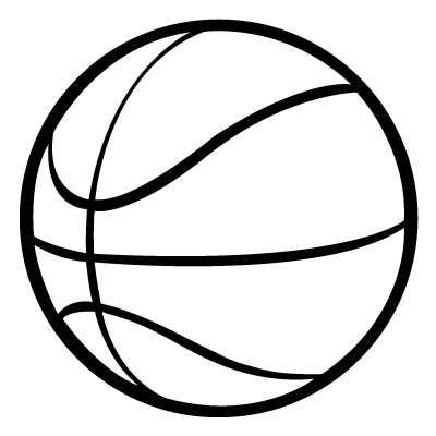 White basketball silhouette on a black circle gobo.