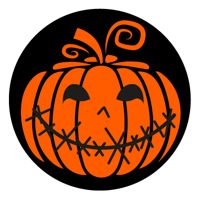 Pumpkin with stitched mouth gobo.