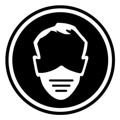 Masks safety signage gobo.