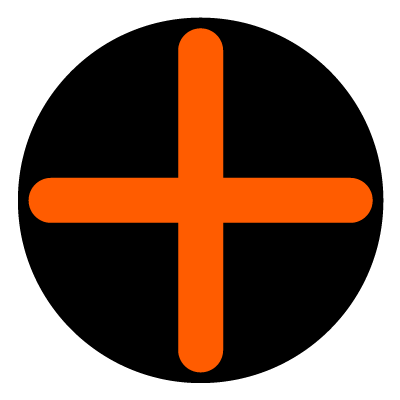 Orange crossroads safety signage gobo.