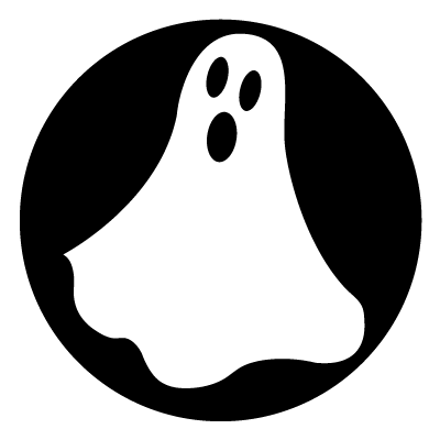 White ghost halloween gobo.