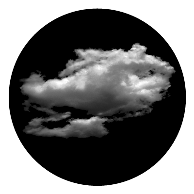 Greyscale cloud gobo.