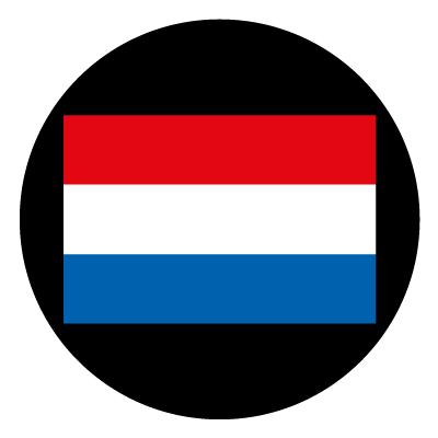 Netherlands flag on a black circle gobo.