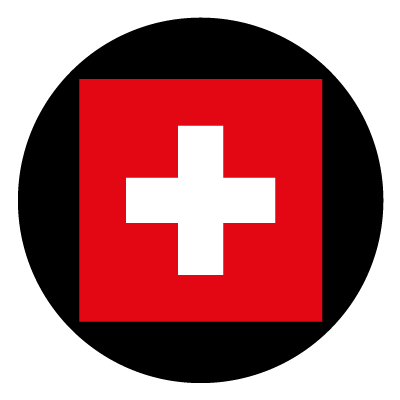 Switzerland flag on a black circle gobo.