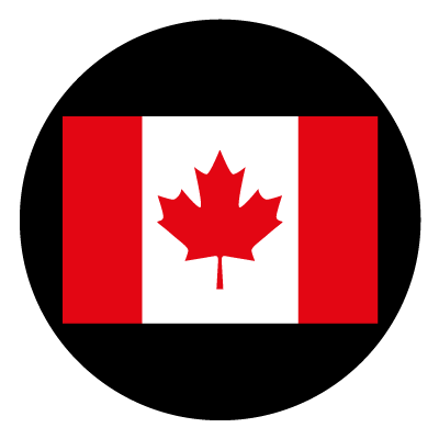 Canada flag on a back circle gobo.