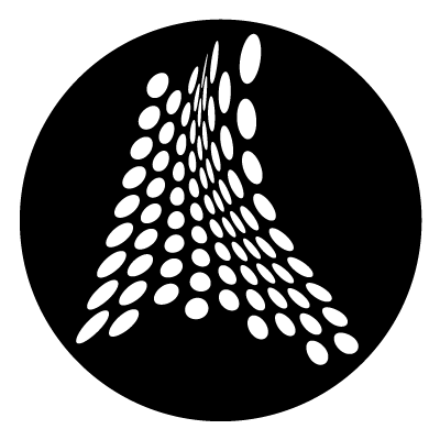 Spotty warped curtain gobo.