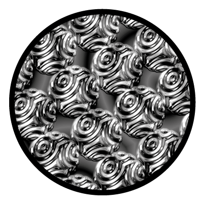 Greyscale metal swirl gobo.