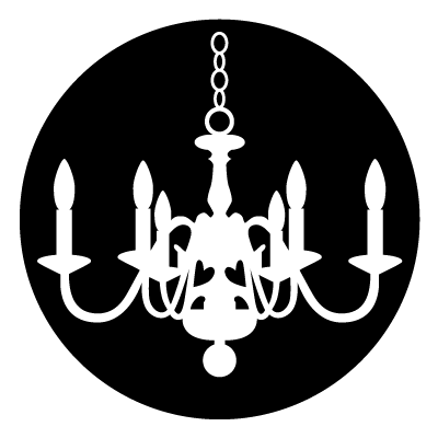 Chandelier silhouette gobo.