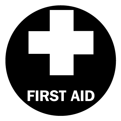 First aid cross safety signage gobo.