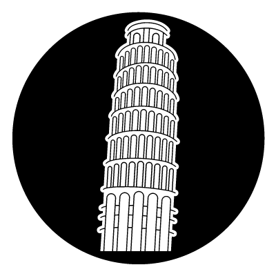 Leaning tower of Pisa gobo.