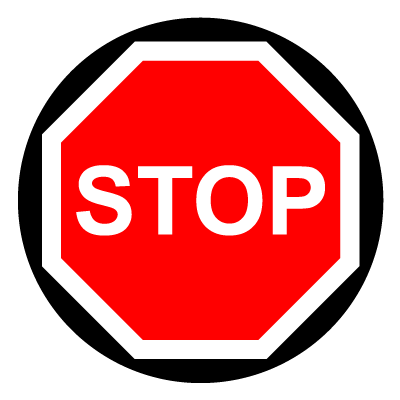 Red stop sign safety signage gobo.