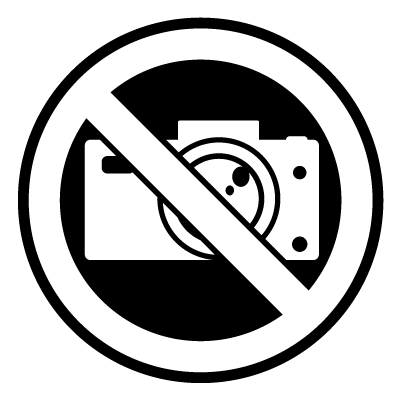 No photography safety signage gobo.