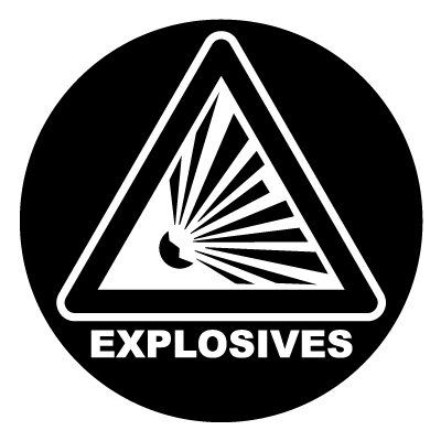 Blade Explosives Explosives | Safety Signage Gobos | Projected Image