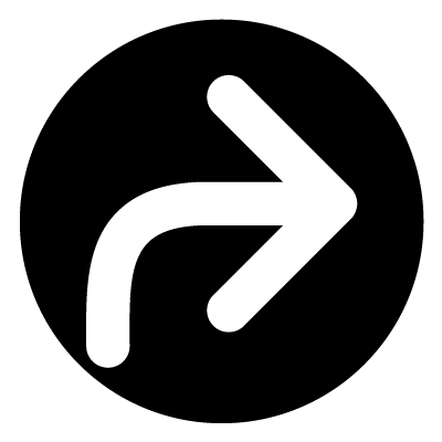 Wayfinder turn right safety signage gobo.