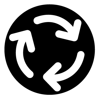 Roundabout safety signage gobo.