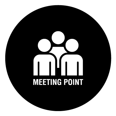 Meeting point safety signage gobo.
