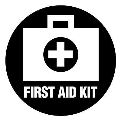 First aid kit safety signage gobo.
