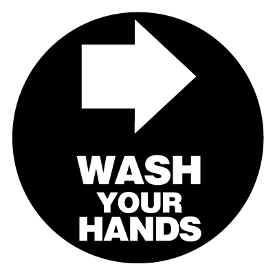 Wash your hands right safety signage gobo.