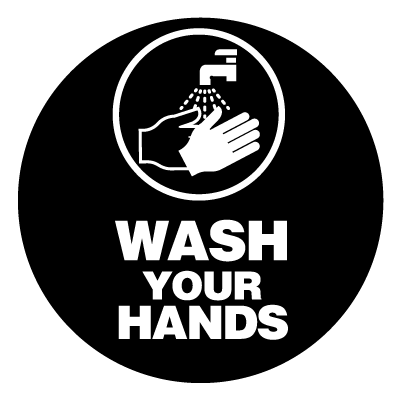 Wash your hands advisory safety signage gobo.