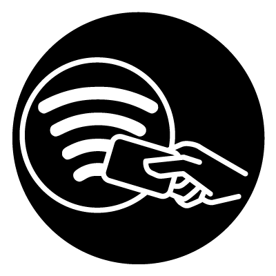 Contactless payments safety signage gobo.