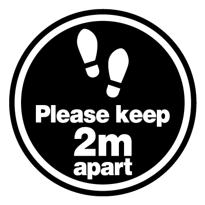Please keep 2m apart social distancing signage gobo.