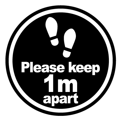 Please keep 1m apart social distancing signage gobo.