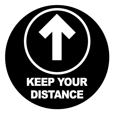 Keep your distance One Way | Signage Gobos | Projected Image