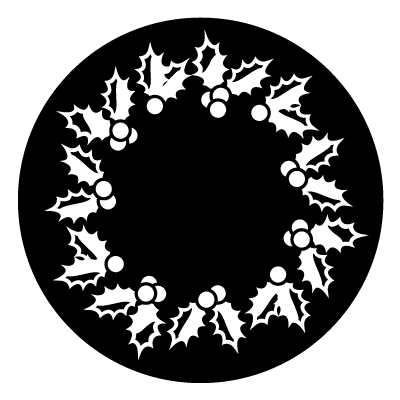 Holly wreath gobo.