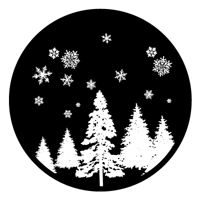 Winter wonderland snowy tree scene gobo.