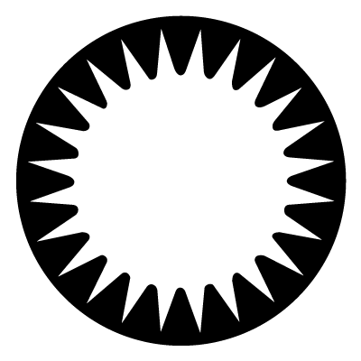 Stylised sun gobo.